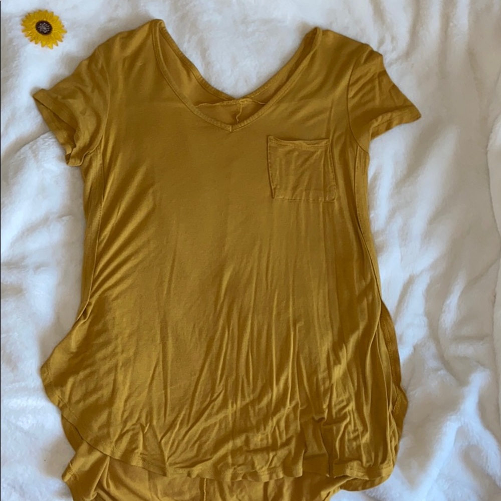 Yellow pocket tee